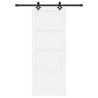 Porte coulissante avec quincaillerie 'ORKDAL'en bois de pin blanc solide 