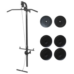 Tour de musculation murale avec plaques de poids 40 kg 