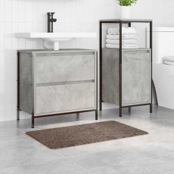 Tapis de bain rectangulaire marron 50x80 cm en polypropylène antidérapant 