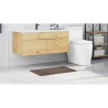 Tapis de bain rectangulaire marron 50x80 cm en polypropylène antidérapant 