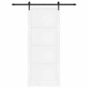 Porte Coulissante avec Quincaillerie Blanche 93x232 cm en Bois Massif de Pin 