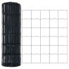 Clôture Euro avec 13 poteaux de piquet 0,6 x 25 m en acier galvanisé gris 