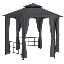Belvédère avec parois 3,1x2,7 m Anthracite 