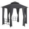 Belvédère avec parois 3,1x2,7 m Anthracite 