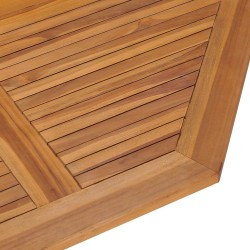 Table à dîner de jardin pliable 110x110x75 cm Teck massif 