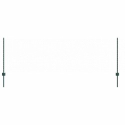 Poteaux de clôture 11 pcs U-Channel Vert 80 cm Acier 