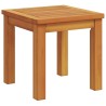 Chaise longue avec table et coussin en bois massif d'acacia 