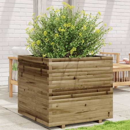 Jardinière 80x80x72 cm bois de pin imprégné 