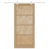 Porte coulissante avec quincaillerie 93x202 cm en pin massif 