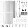 Ensemble de Clôture Set de 2 Acier galvanisé 25 x 1,2 m Durable 