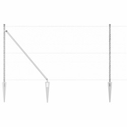 Ensemble de Clôture Set de 2 Acier galvanisé 25 x 1,2 m Durable 