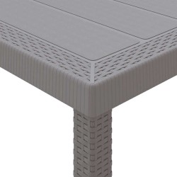 Ensemble de salle à manger de jardin 5 pcs Gris clair 