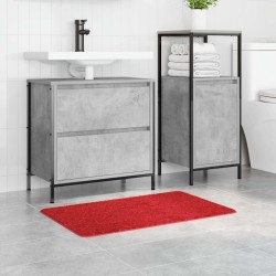Tapis de bain rectangulaire rouge 50x80 cm en polypropylène antidérapant 