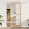 Ensemble de porte coulissante avec quincaillerie 93x211 cm en bois massif de pin 