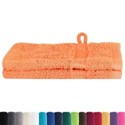 Gants de toilette 2 pcs Orange 15 x 21 cm Coton 