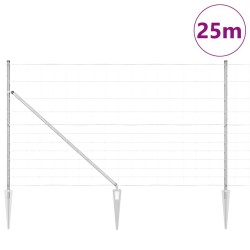 Clôture de champ 1,4 x 25 m en acier galvanisé 