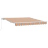 Parasol Manuel Rétractable Rayures Multicolores 350x250 cm 