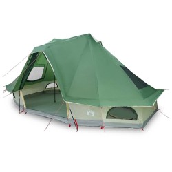 Tente de famille Tipi verte pour 6 personnes, imperméable 