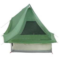 Tente de famille Tipi verte pour 6 personnes, imperméable 