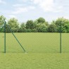 Jeu de Poteaux de Clôture Vert 1.6 x 10 m Acier galvanisé 