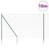 Jeu de Poteaux de Clôture Vert 1.6 x 10 m Acier galvanisé 
