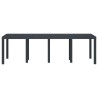 Table de jardin Anthracite 250x100x73 cm en Poly Rattan 
