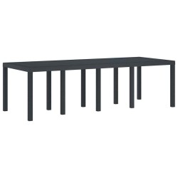 Table de jardin Anthracite 250x100x73 cm en Poly Rattan 