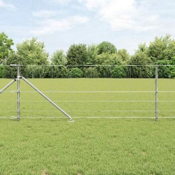Clôture 0,8 x 25 m en acier galvanisé 