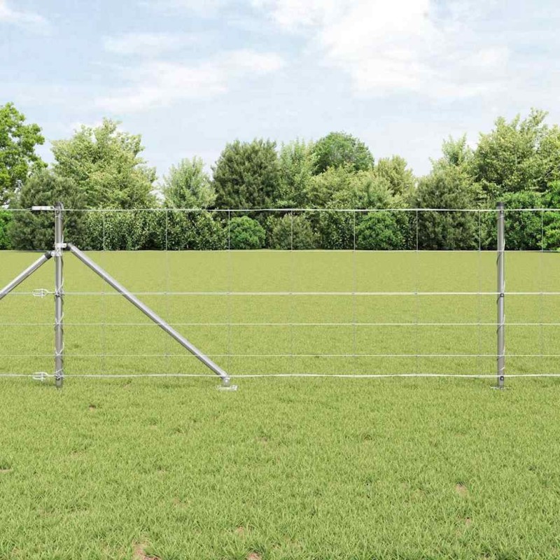 Clôture 0,8 x 25 m en acier galvanisé 