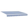 Auvent Rétractable Bleu et Blanc 350x250 cm 