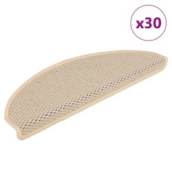 Tapis d'escalier autocollants 30 pcs 65x21x4 cm berbère 