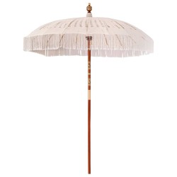 Parasol Autre Crème x 250 cm Coton et bois massif 