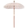 Parasol Autre Crème x 250 cm Coton et bois massif 