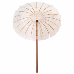 Parasol Autre Crème x 250 cm Coton et bois massif 