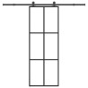 Porte coulissante avec kit de quincaillerie 76x205 cm Verre ESG 
