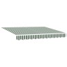Store manuel retractable vert et blanc 350x250 cm 