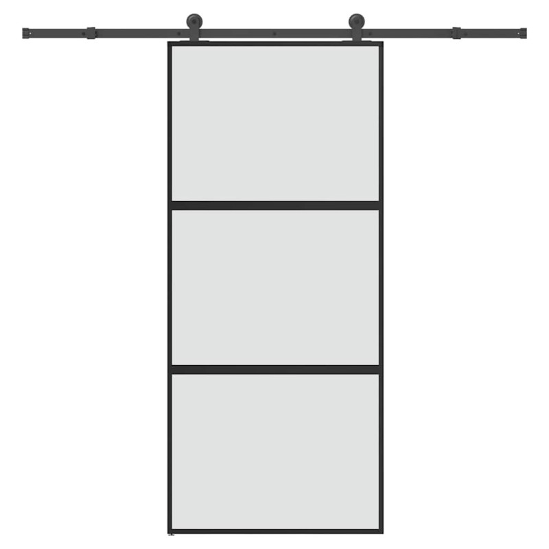 Porte coulissante kit de quincaillerie trempé verre aluminium 