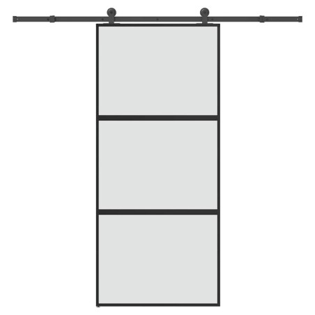 Porte coulissante kit de quincaillerie trempé verre aluminium 