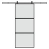 Porte coulissante kit de quincaillerie trempé verre aluminium 