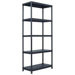 Étagère de rangement Noir 500 kg 90x60x180 cm Plastique 