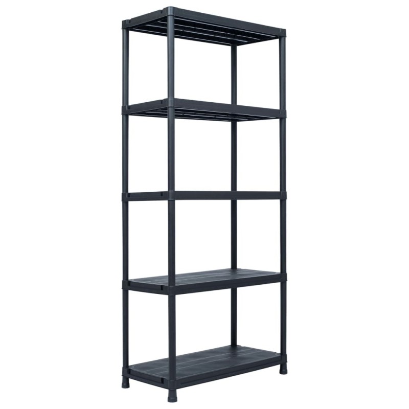 Étagère de rangement Noir 500 kg 90x60x180 cm Plastique 