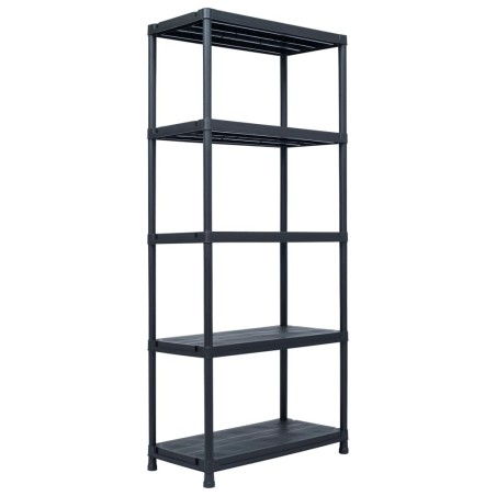 Étagère de rangement Noir 500 kg 90x60x180 cm Plastique 