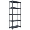 Étagère de rangement Noir 500 kg 90x60x180 cm Plastique 