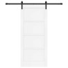 Porte Coulissante avec Quincaillerie Blanche 86 x 198,5 cm en Bois Massif de Pin 