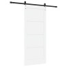 Porte Coulissante avec Quincaillerie Blanche 86 x 198,5 cm en Bois Massif de Pin 