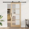 Porte coulissante avec ensemble de matériel 'ORKDAL'Bois massif et verre 