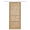 Porte coulissante avec quincaillerie 93x232 cm en Bois massif de pin 