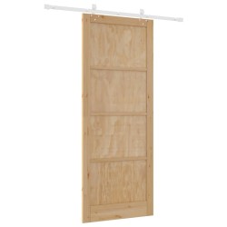 Porte coulissante avec quincaillerie 93x232 cm en Bois massif de pin 