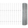 Clôture en fil soudé avec 22 poteaux U Argent 0.6x50 m Acier 