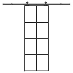 Porte coulissante avec kit de quincaillerie 76x205 cm Verre ESG 